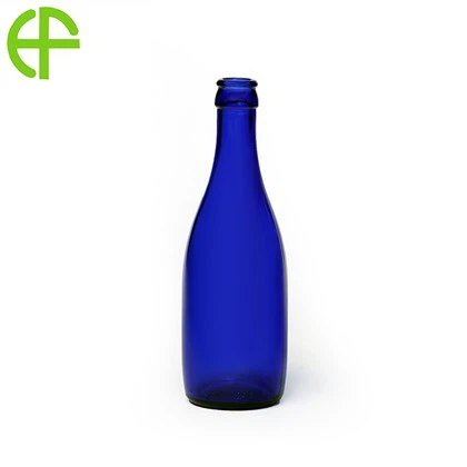 330 ml Sapphire Blue Qiyu dzirkstošā ūdens stikla pudele